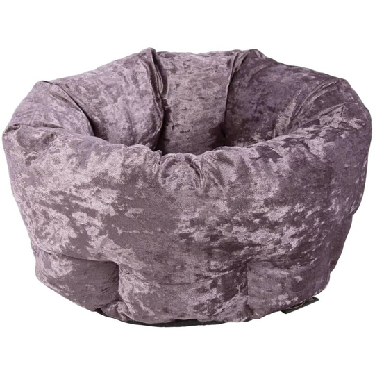 Pet Bed Velvet Purple Scruffs - Purple