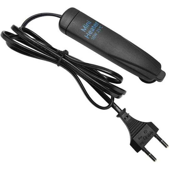 Unbreakable Constant Temperature Mini Heater Heater Warmer Aquarium Fish Tank 220V eu Plug Small Size(16W)