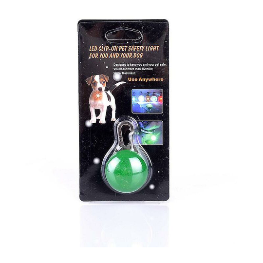 Rechargeable Dog Light Dog Collar Light Waterproof Led Dog Night Walking Safety Light, Green, 3.5cmx3.5cm - Thsinde