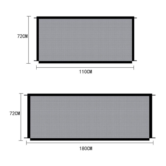 Magic Pet Door Foldable Portable Dog Isolation Net Retractable Baby Safety Door Suitable for Stairway Aisle Bedroom DoorLarge 180*72 (strong sticking