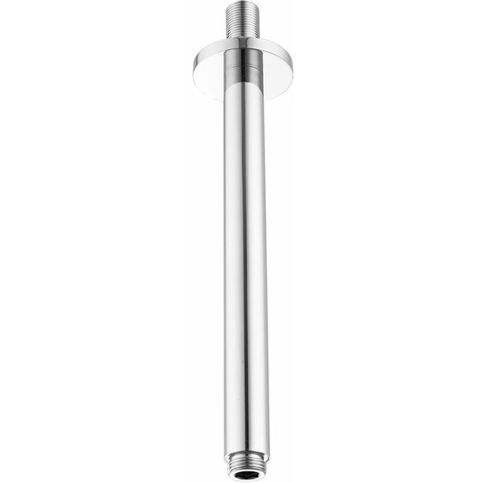 KSA-009 round overhead 250MM brass shower head ceiling outlet arm; chrome - Chrome - Keenware
