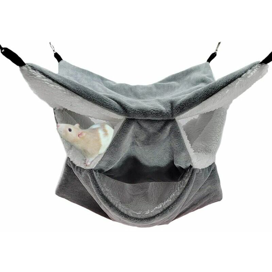 Briday - Hamster Rodent Hammock Hanging Bed Ferret Sleeping Cozy Nest with 3 Layers Geometric Labyrinth for Small Animals Rat Hamster Squirrel for