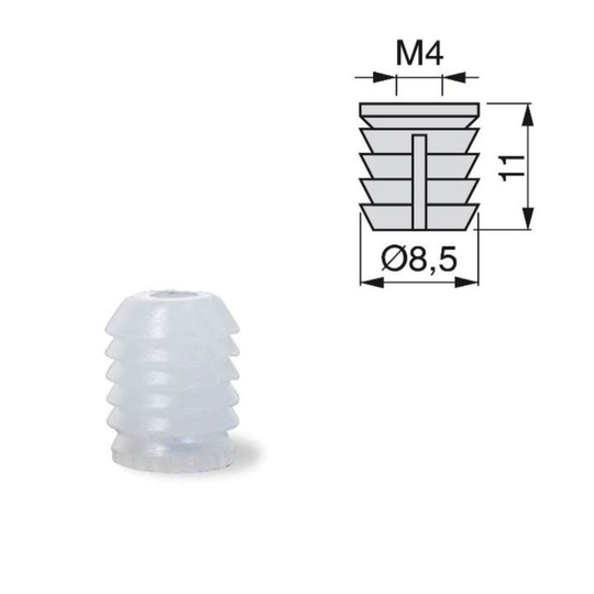 20x Furniture Connector Accessories Tool Plastic Pre-inserted Nut clear 8.5x11mm