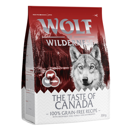 Wolf of Wilderness Dry Dog Food Trial Pack -"The Taste Of Canada" - with Beef & Turkey (300g)