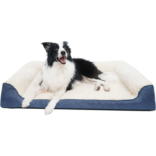 Orthopedic Dog Bed - Dog sofa beds - 91cm * 68cm, Blue - Blue
