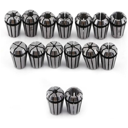 15Pcs Set Er11 Spring Collet Clamp for cnc Tool Grinding Engraving and Milling Machine Tool Lathe