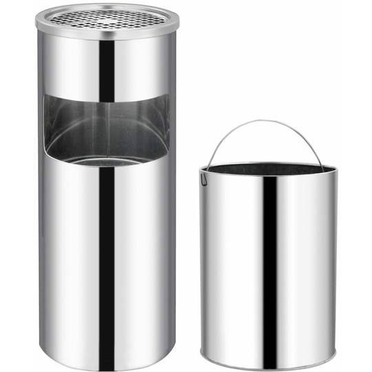 Topdeal - Ashtray Dustbin Hotel 30 l Stainless Steel VDTD30844