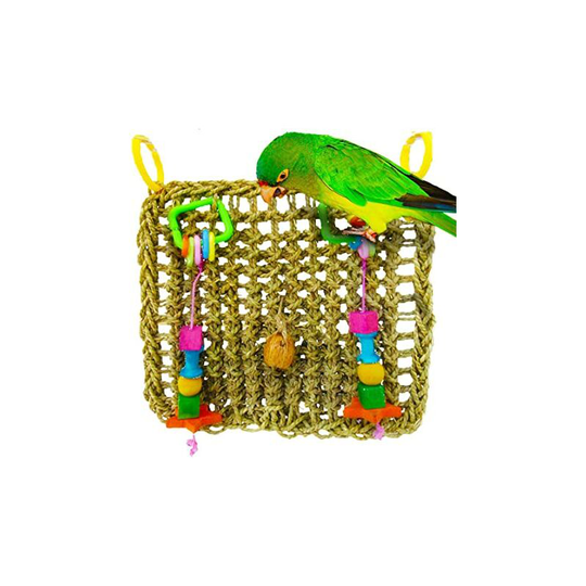 Sun Flowergb - Wall Hanging Bird Toy Parrot Crawling Bird Supplies Straw Parrot Hammock Queen Size