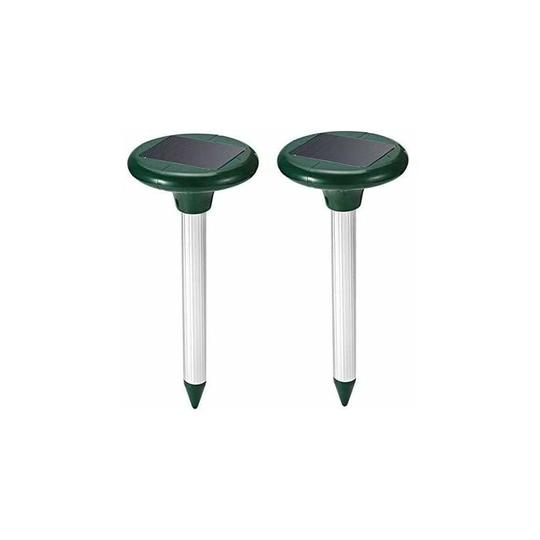 Echoo - Ultrasonic Mole Repeller Waterproof Solar Snake Repeller Mole Traps Mole Repeller Voles Ultrasonic Animal Repellent (2 Pack)