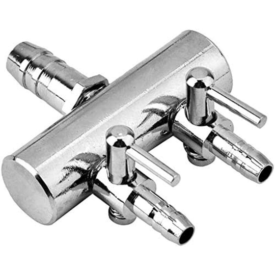 Perle Rare - Aquarium Air Flow Splitter Fish Tank Air Control Valve Stainless Steel Aquarium Oxygen Distributor Fish Air Tank Accessories(2 Way)