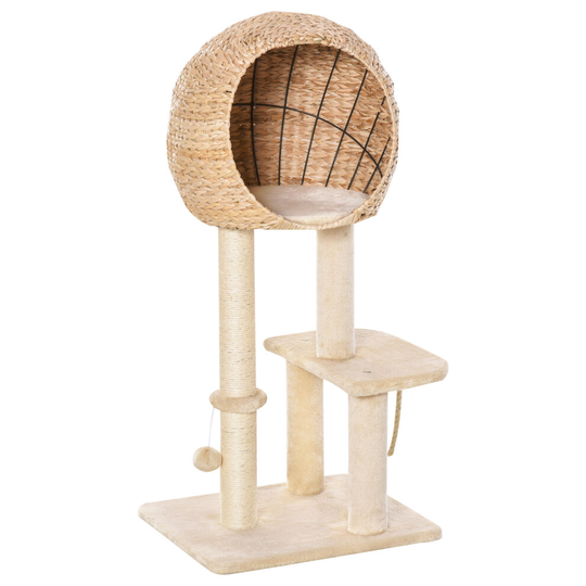 PawHut Cat Tree Tower Climb Activity Center Kitten 48 x 40 x 100cm