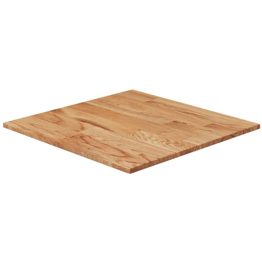 Square Table Top Light Brown 40x40x1.5cm Treated Solid Wood Oak Vidaxl Brown