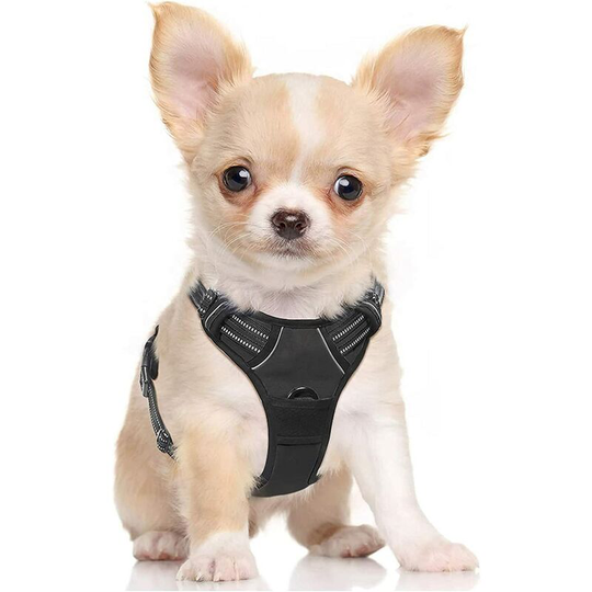 Adjustable Dog Harness Dog Vest with Handle Control Reflective Harness Durable Breathable Material Color Black Size xl