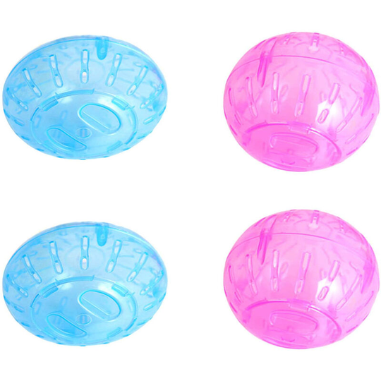 Echoo - Hamster Ball, 2Pcs10cm Plastic Hamster Fitness Ball Portable Transparent Hamster Mini Ball New Exercise Healthy Safe Running Ball Small Pets