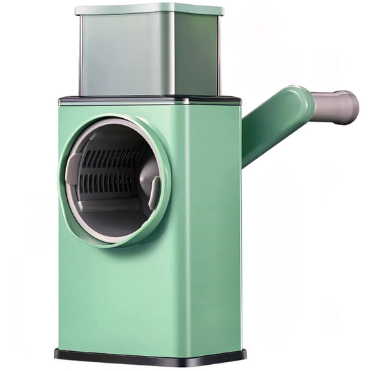 Manual Rotary Cheese Grater Shredder Slicer Cutter with 3 Interchangeable Blades for Vegetable, Cheese,Potato, Nuts