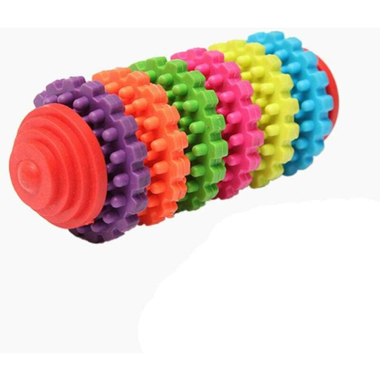 Pet Toy Colorful Rubber Pet Dog Puppy Dental Teething Healthy Teeth Gums Chew Toy Convenient And Practical