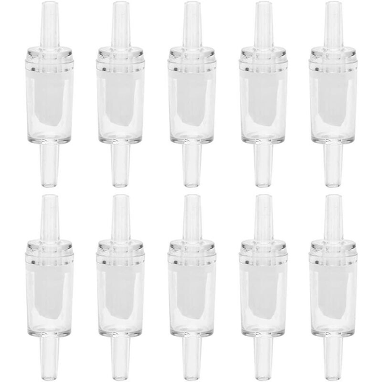 10Pcs Aquarium Air Pump Check Valves One Way Check Valve Aquarium Fish Tank Oxygen Air Pump Check Valve (White)