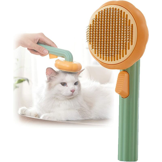 Pet Grooming Brush, Self-Cleaning Grooming Brush for Dogs, Cats, Puppies, Rabbits, Cats - Soft Grooming Brush for Removing