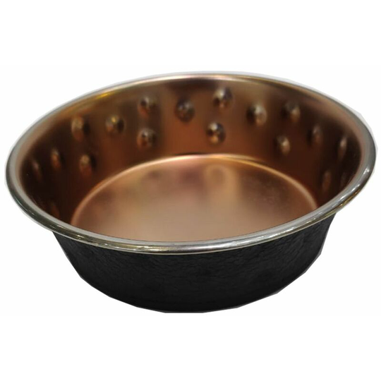 Two Tone Dog Bowl (20cm) (Copper) - Copper - Ankur