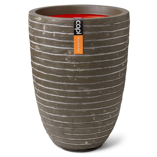 Capi Vase Nature Row Elegant Low Olive Green