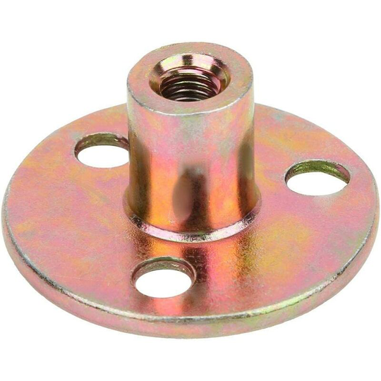 Brad Hole Tee Nut 5 Pcs T Shroud Bride 3 Holes in Galvanized Iron Holes Furniture TEE Base Round Scouring nut Material Furniture Insert File Files
