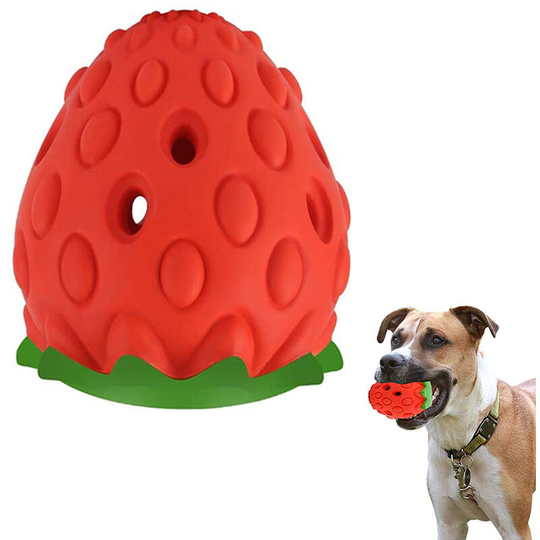 Play with high-quality dog chew toys, stylishly designed interactive dog toys for large dogs, dog educational toys, strawberry
