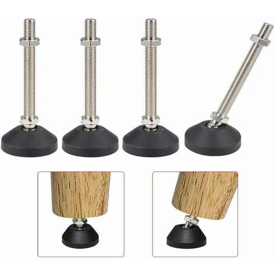 Morejieka - Furniture Leg Adjustment Screws, M8 Screw Leg Adjustable Floor Mount Screw Leg Load Capacity: Up to 300 kg, Screw, Nut and Steel Ball