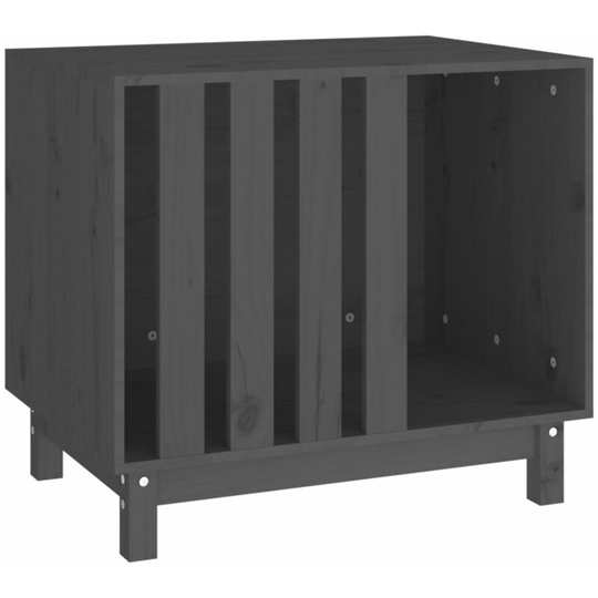 Dog House Grey 70x50x62 cm Solid Wood Pine Vidaxl Grey