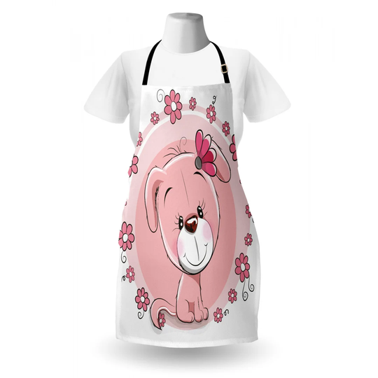 Little Puppy Daisy Flowers Apron