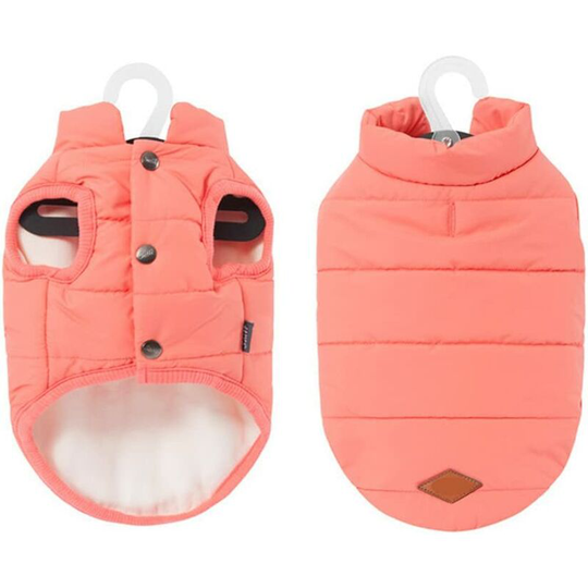 Pink Size s in Winter Coats for Dogs Vetement Chien Jacket Warm Winter Lined Coat French Bulldog Pug Dog Clothes Vest