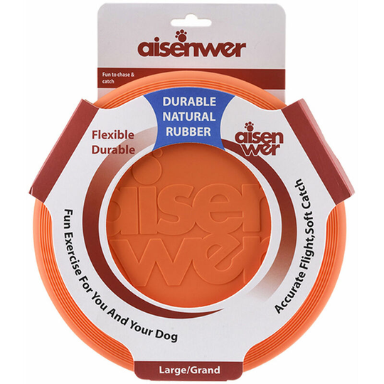 Dog Frisbee Puppy High Aero Disc Lightweight, Floatable Dog Frisbee for Catch, Play - Doubles as Food/Water Bowl,Orange l