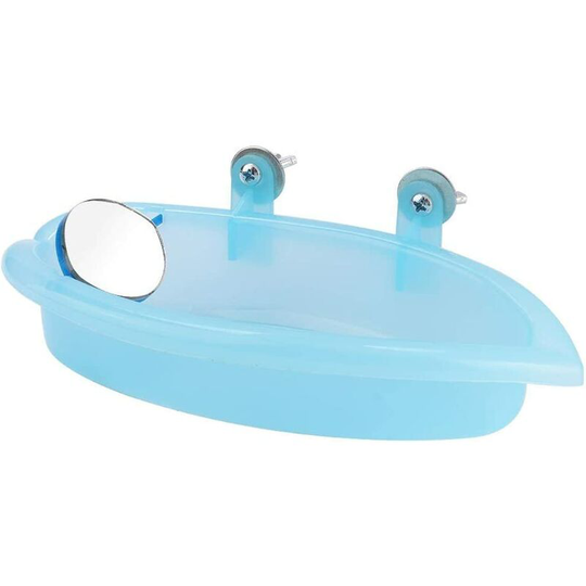 Bird accessories with mirror, parrot bath, bird cage, bathroom, feeding bath for small canaries