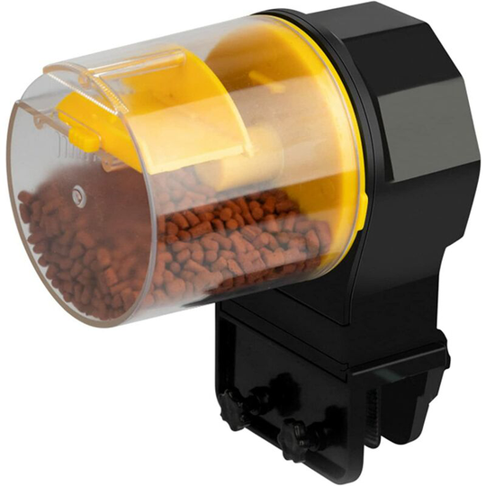 1 Piece Automatic Fish Feeder for Aquarium or Fish Tank Moisture-proof Food Timer Dispenser for Aquarium or Fish Tank (Yellow)