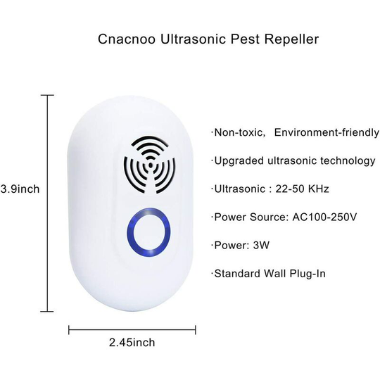 Denuotop - Rodent Control 4pcsMosquito Killer Electronic Mosquito Repeller Ultrasonic Pest Control eu Plug Repellent Mice Rodent Ultrasonic Mice Rat