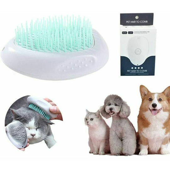 Cat Dog Brush, Self-Cleaning Dog Brush, Cat Brush, Dog Comb Brush, Grooming Brush, Pet Grooming Brush (Green) S'areern