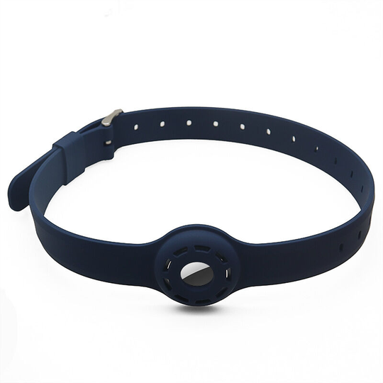 Dog Collar/Cat Collar, 1Pcs Pet Collar Anti Loss Cat Dog Silicone Airtags Tracker Cover midnight blue - Muff