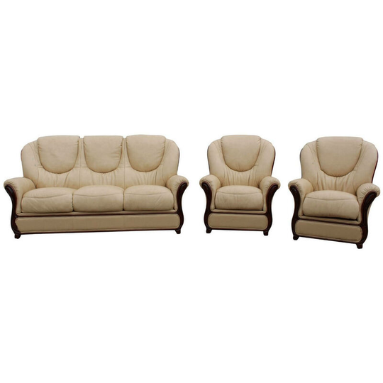 Juliet 3+1+1 Genuine Italian Nut Leather Sofa Suite Offer
