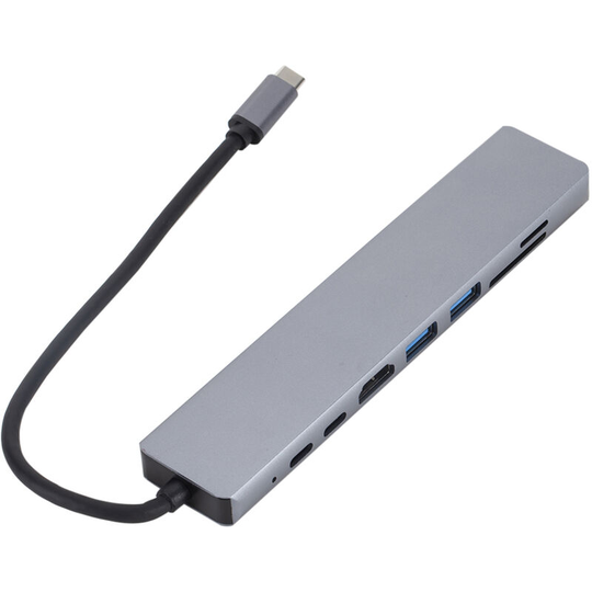 8-IN-1 usb c Hub Type-C Hub Adapter Docking Station Multiport Adapter with 4K hd RJ45 Ethernet usb 2.0 pd Charging Port