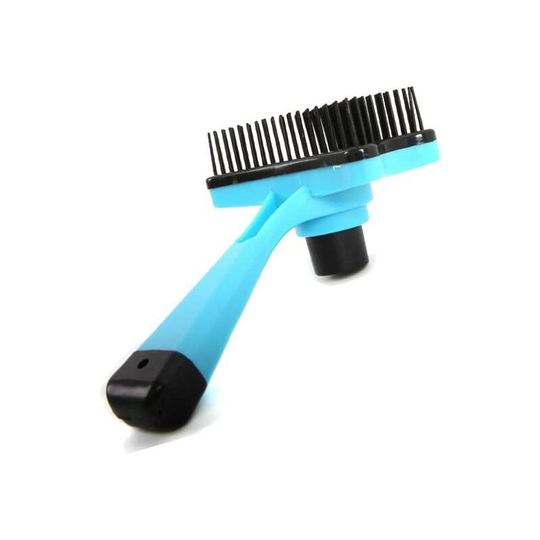 Dog Brush, Cat Brush, Self Cleaning Slicker Brush, for Small to Large Dog or Cat Best for Grooming Removes Loose Hair and Dead Hair (blue)