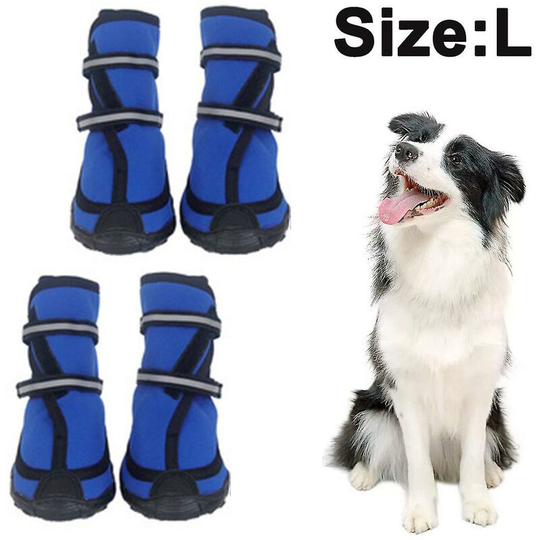 Joorrt - p Waterproof Pet Shoe Boots, Breathable Paw Sole Protectors with Reflective, Sturdy Anti-Slip and Water Resistant for Small Medium Dogs,