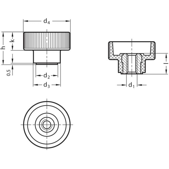 GN420-M10 Knurled Nuts - Ganter