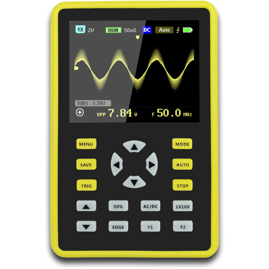 2.4' Portable Mini lcd Digital Oscilloscope with 100MHz Bandwidth and 500ms/s Sampling Rate
