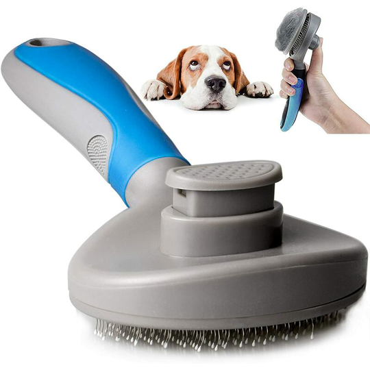 Self-Cleaning Pet Dog Bristle Brush - Puppy & Cat Grooming Brush - Ergonomic Tool - Langray