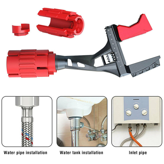 Benobby Kids - Sink wrench gods multifunctional bathroom eight in one three head plumbing wrench home faucet installation sink wrench, 24 and 1