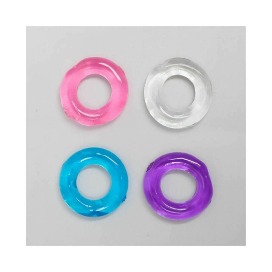 2 Pack Silicone Jelly Stretchy Penis Ring Cock Enlargement Men