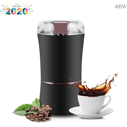 Electric Coffee Grinder, 400w Grinding Machine Grain Grinder With Stainless Steel Blade For Coffee Beans, Nuts, Seeds, Herbs And Spices Black