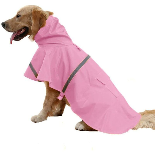 Adjustable Hooded Waterproof Dog Raincoat Reflective Dog Raincoat Rainwear Clothes for Small Medium Large Dogs (xl, Pink)