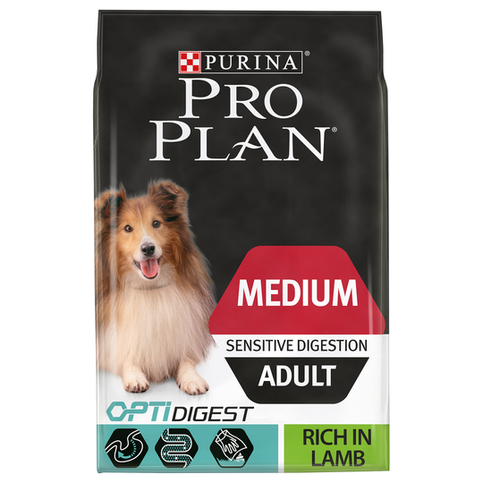 Pro Plan Adult Medium Sensitive Digestion OptiDigest - Lamb - 14kg