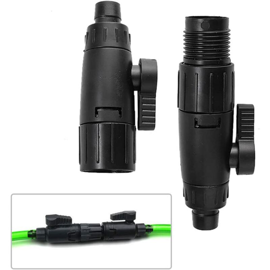 Aquarium Hose Valve, Fish Tank Hose Pipe Quick Release Connector Adapter(12mm to 16mm)