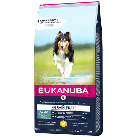 Eukanuba Grain Free Large Breed Adult - Chicken - 12kg